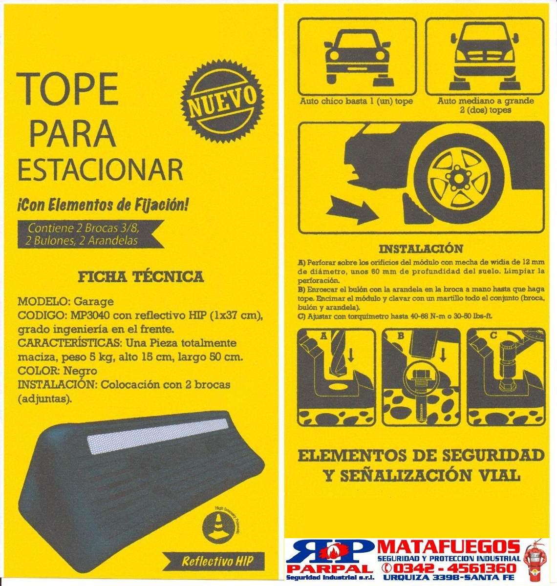 TOPE DE ESTACIONAMIENTO GARAGE