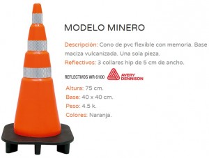 CONO PVC FLEXIBLE «MINERO»