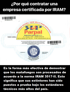 ¿Por qué contratar una empresa certificada por IRAM?