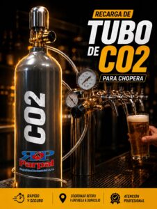 Servicio de recarga de tubo de CO2 para chopera