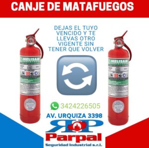 CANJE DE MATAFUEGO VEHICULAR
